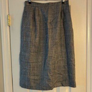 Atrium Collection Vintage Women's Silk Blend Tweed Lined Pencil Skirt Size 13/14